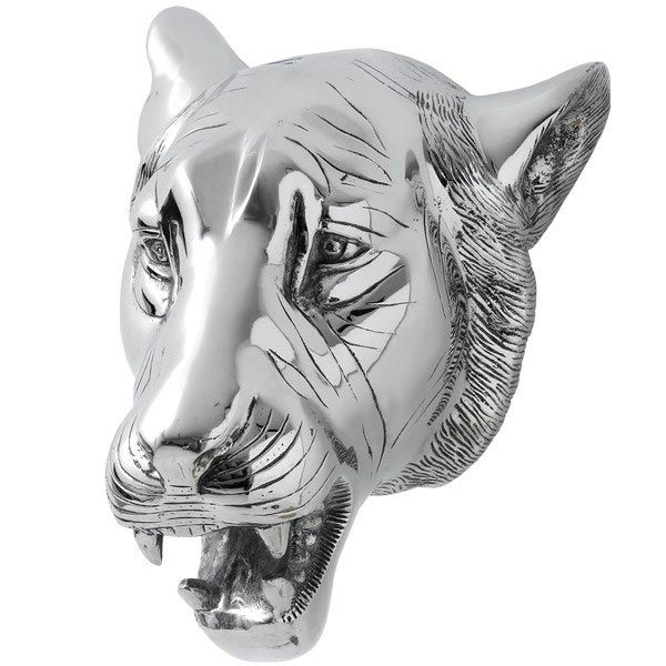 Aluminium Roaring Lioness Head Wall Sculpture
