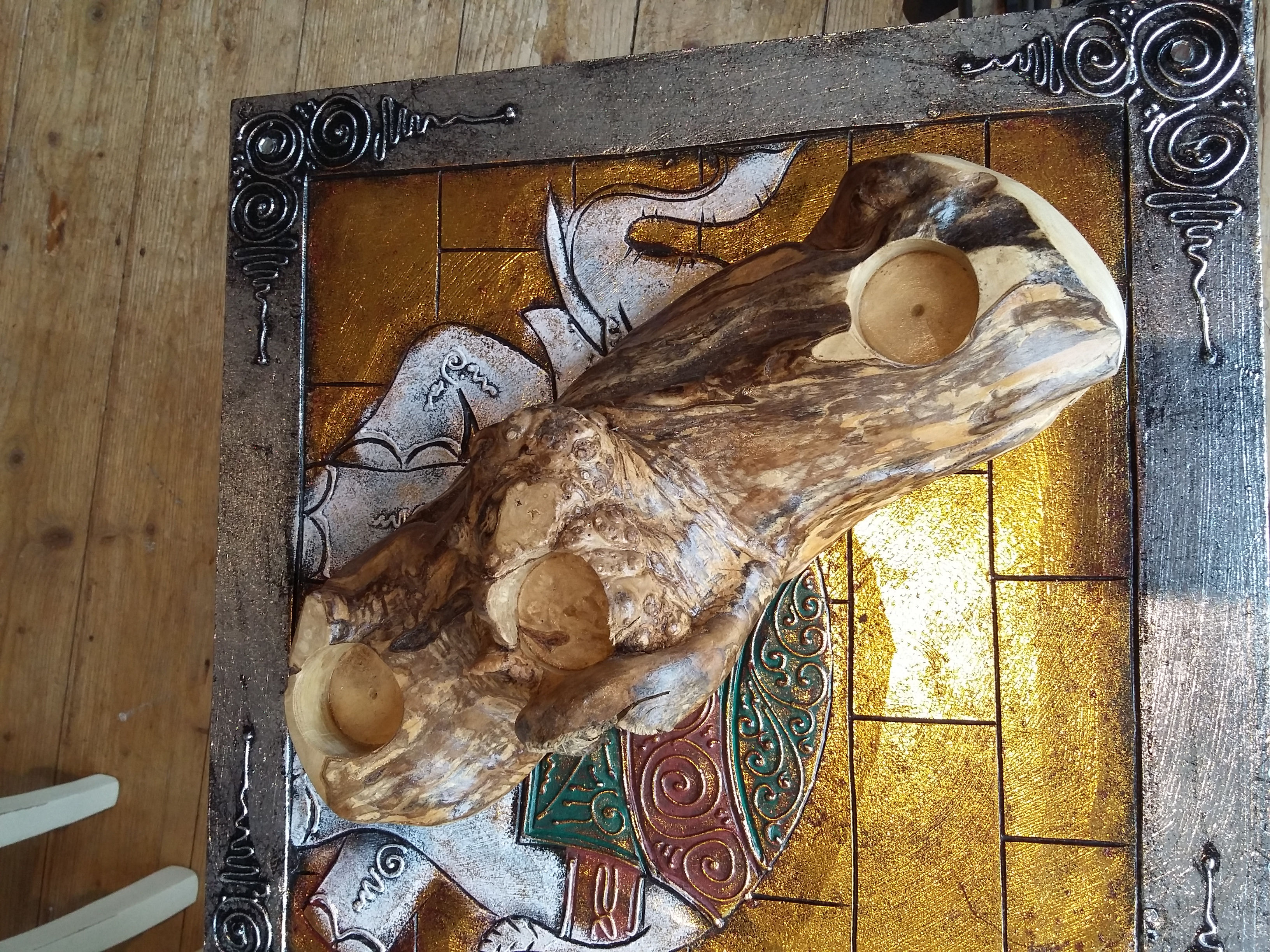 Coffee Root Tealight Holder (B)