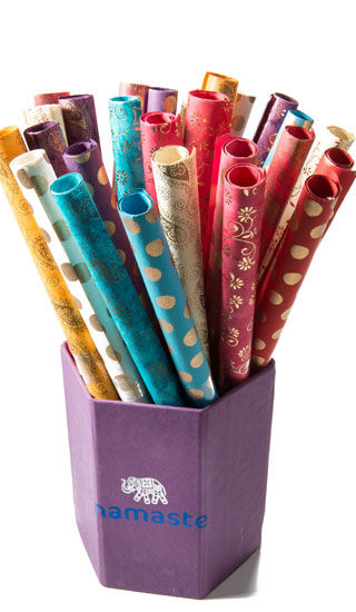 Rolled Handmade Paper Gift Wrap