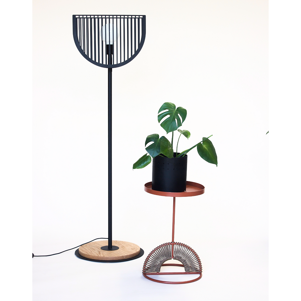 Mudziira Floor Lamp Timber Base theurbanative