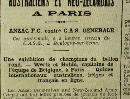ANZAC football and discovering the world