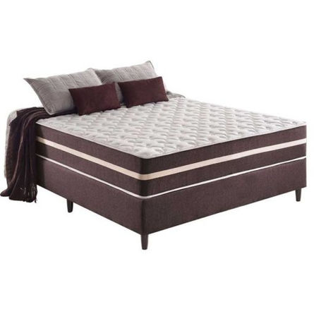Casal Box Com Colchão Anjos Molas Superlastic Classic