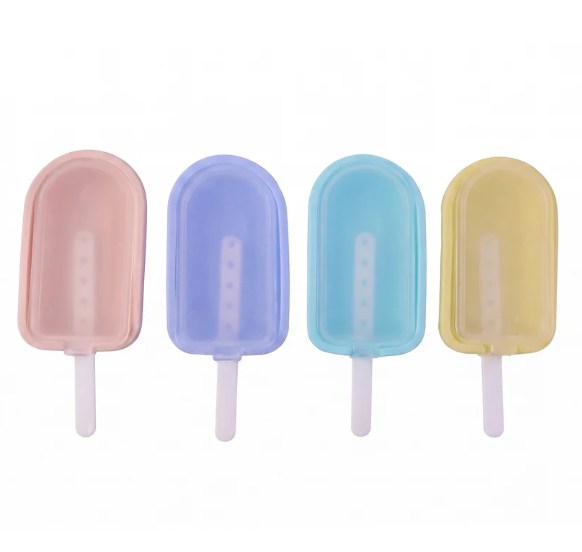 Thumbnail: Premium 4-Pc Silicone Popsicle Mold Set with Built-in Sticks