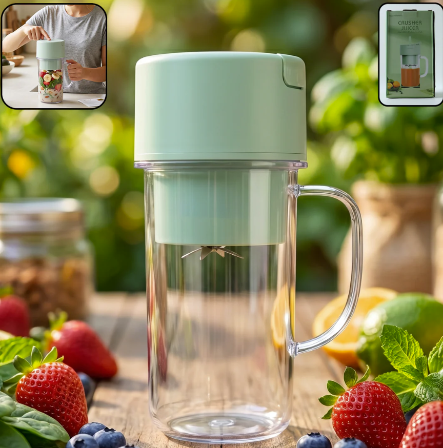 Thumbnail: Portable Electric Juicer Mixer - 340ml USB Rechargeable