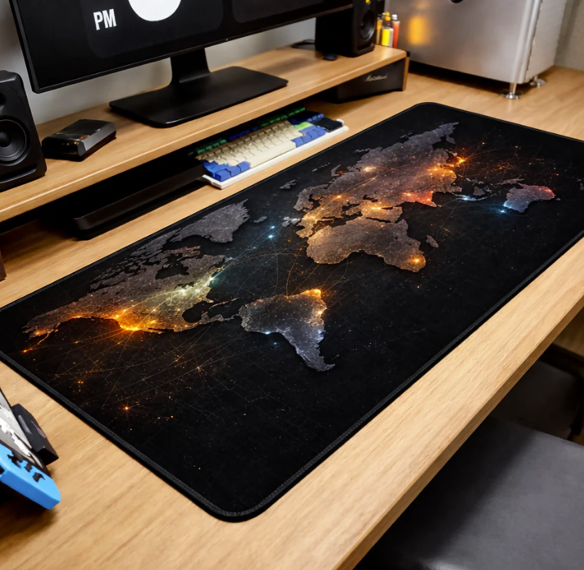 Thumbnail: UNITEQ World Map Extended Mouse Pad – Large, Waterproof, Non-Slip