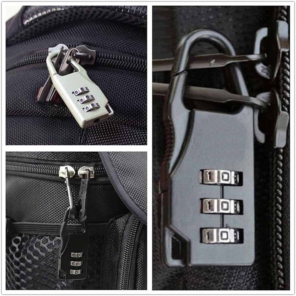 Secure 3-Digit Combination Travel Lock for Luggage & Bags