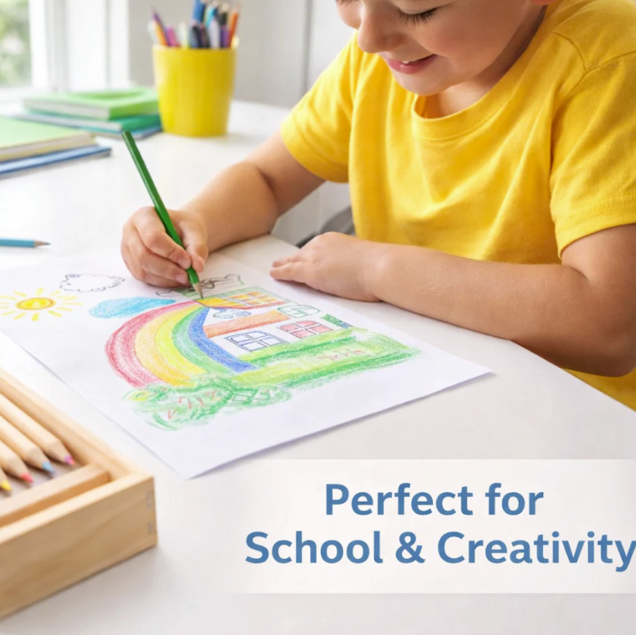 Thumbnail: Wooden Pencil Set – 12 Pcs with Box & Sharpener