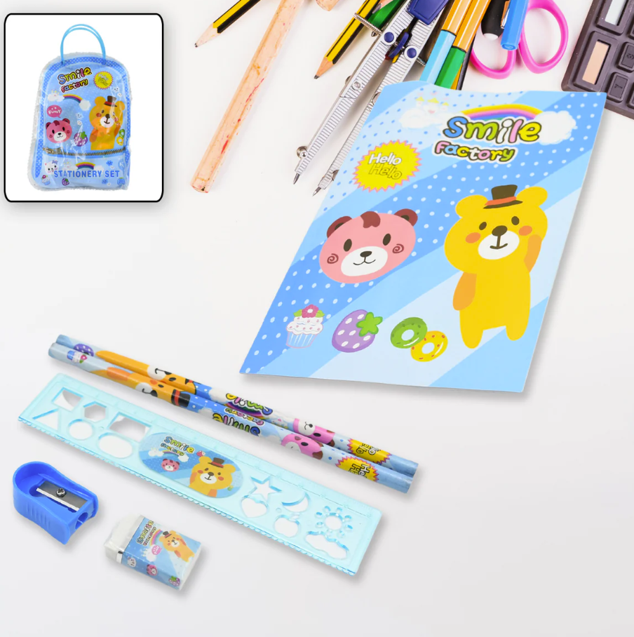 Thumbnail: Kids Stationery Kit – 6-Piece Cartoon Set for School