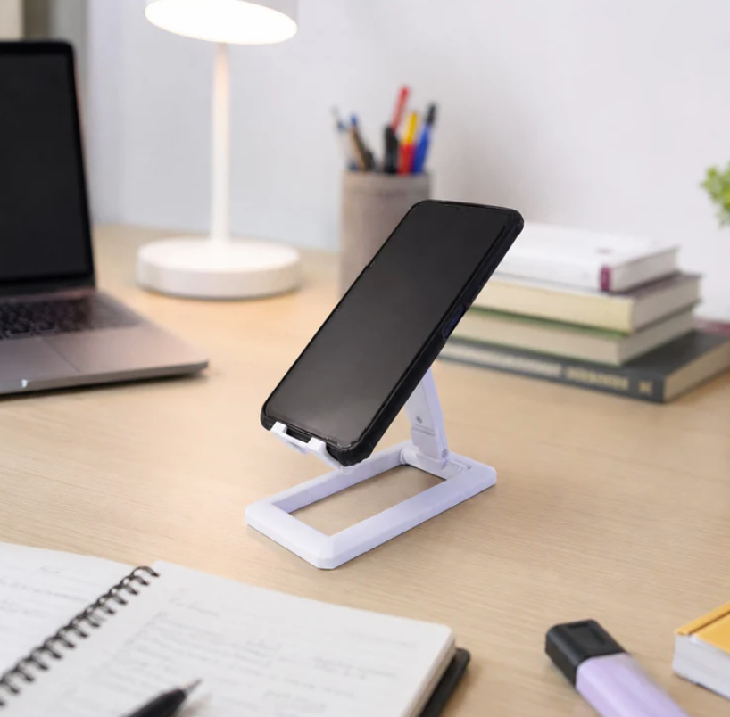 Thumbnail: Foldable Plastic Mobile Phone Holder Stand Adjustable Desk Stand for Office (1 P