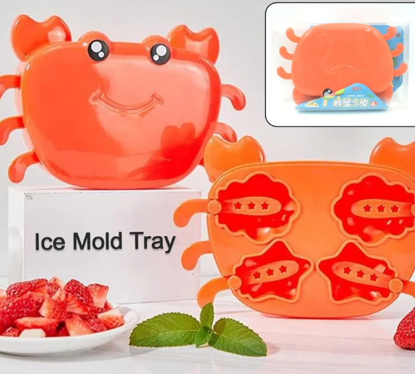 Thumbnail: Creative Crab Shape Ice Mold Tray Silicone Ice Cube Maker Fun Cartoon Ice Tray