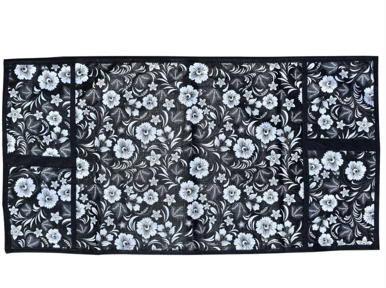 Thumbnail: Microwave/Oven Top Cover with 4 Utility Pockets (Mix Design)