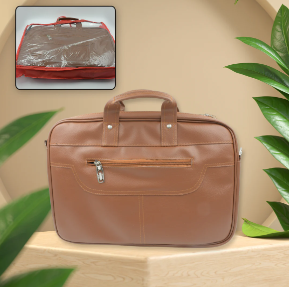 Thumbnail: Faux Leather Laptop Messenger Bag – Professional & Stylish | VoltDesk