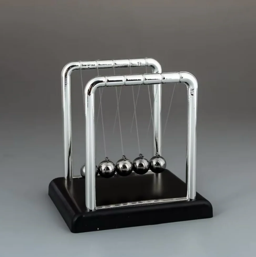 Thumbnail: Newton Cradle Desk Toy – Metal Balls for Office Décor - Square