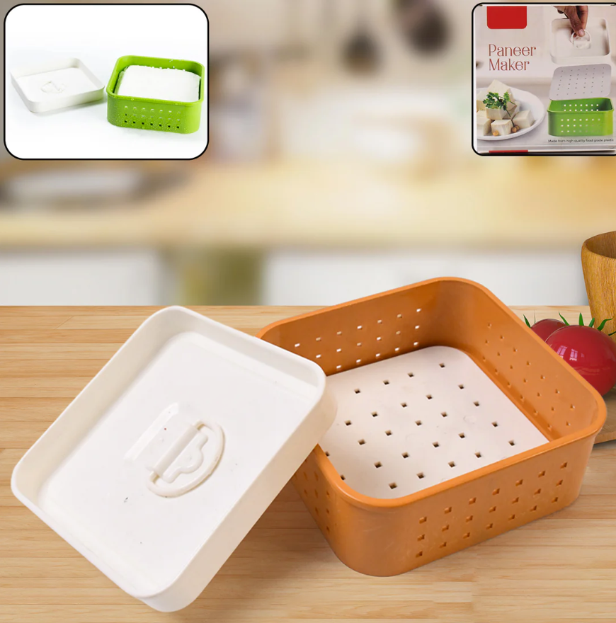 Thumbnail: Square Paneer Maker with Lid – Easy Homemade Cheese Mold