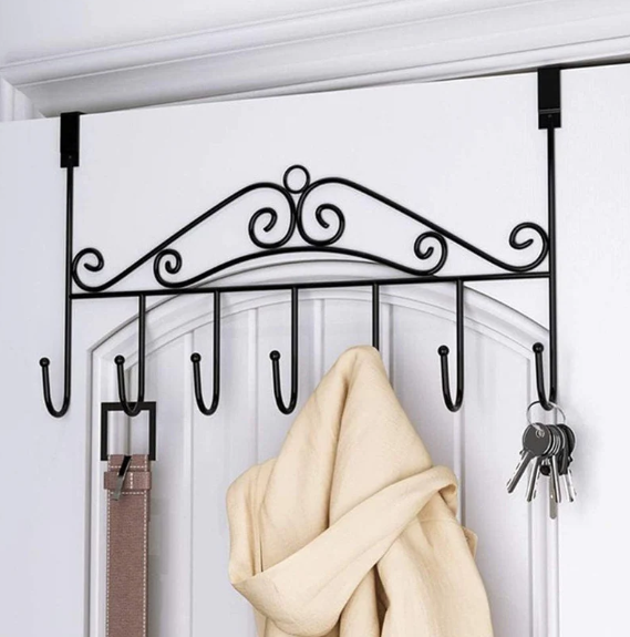 Thumbnail: Over The Door Hanger Rack 7 Hooks Decorative Ognazier Hook (1 Pc)