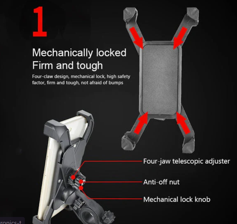 Thumbnail: Bike Phone Holder – Anti-Shake 360° Rotation Mount | Gambit