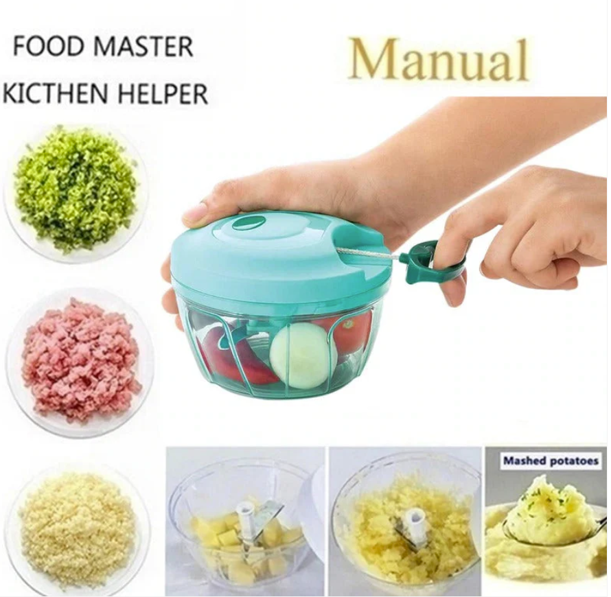 Thumbnail: Handy Mini Vegetable & Onion Chopper with 3 Blades - 550ml