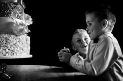 Bruiloft Linda en Ralf in zwart wit (256