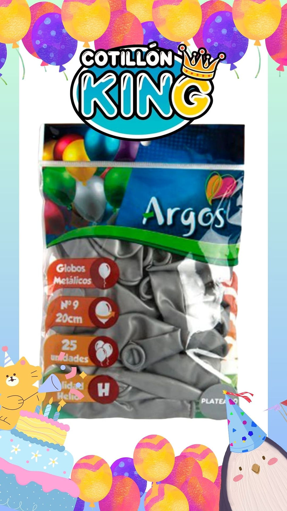 Miniatura: Globos Argos Gris
