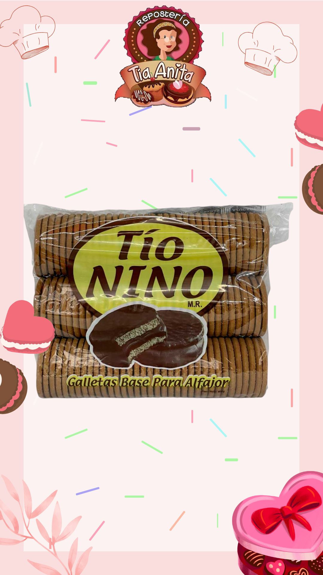 Galletas de alfajor Tio Nino para reposteria en Maipu
