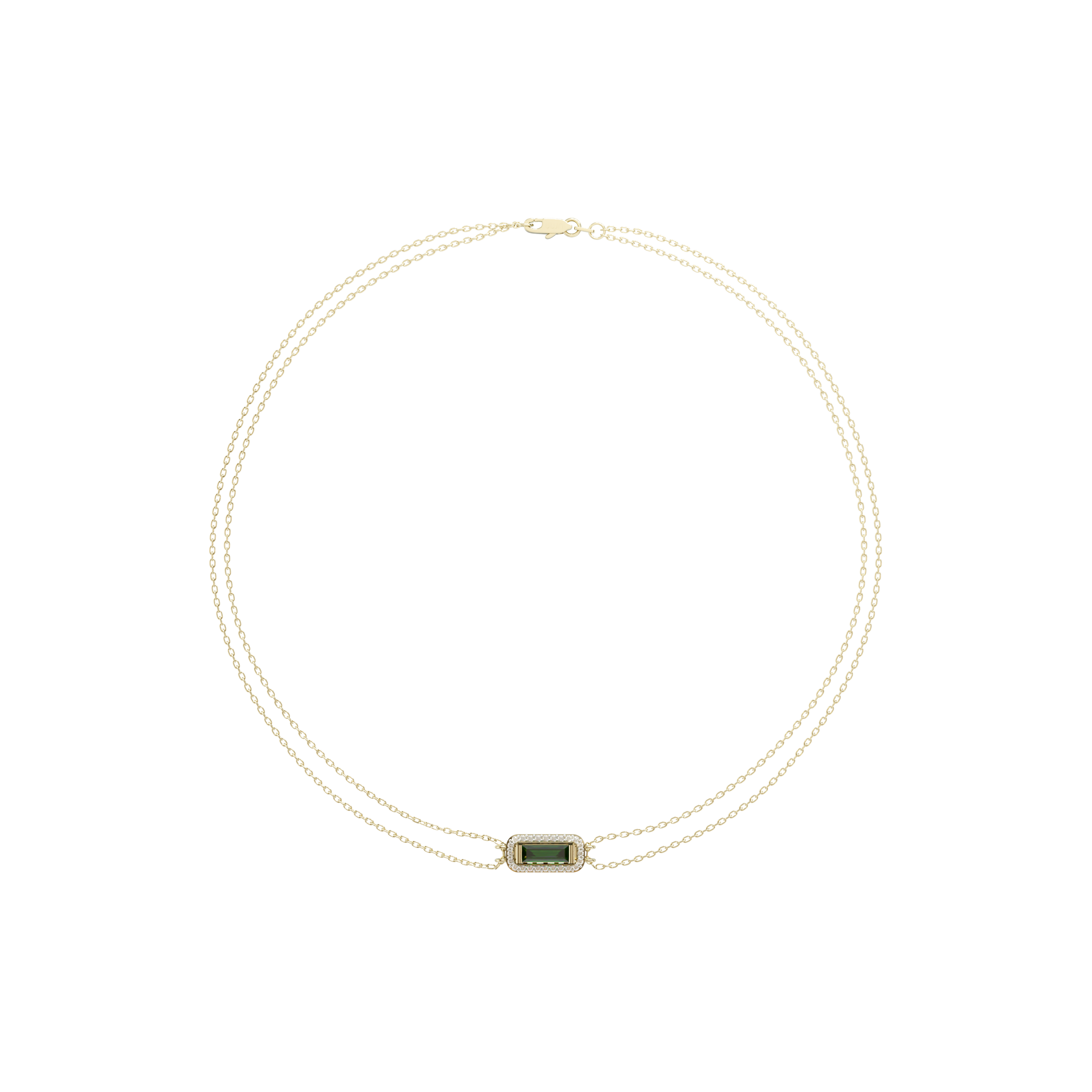 Green Tourmaline Baguette Bracelet