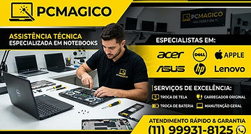 PCMAGICO NOTEBOOK ASSISTENCIA TECNICA DE NOTEBOOK ACER DELL LENOVO HP VAIO ASUS AVELL POSI