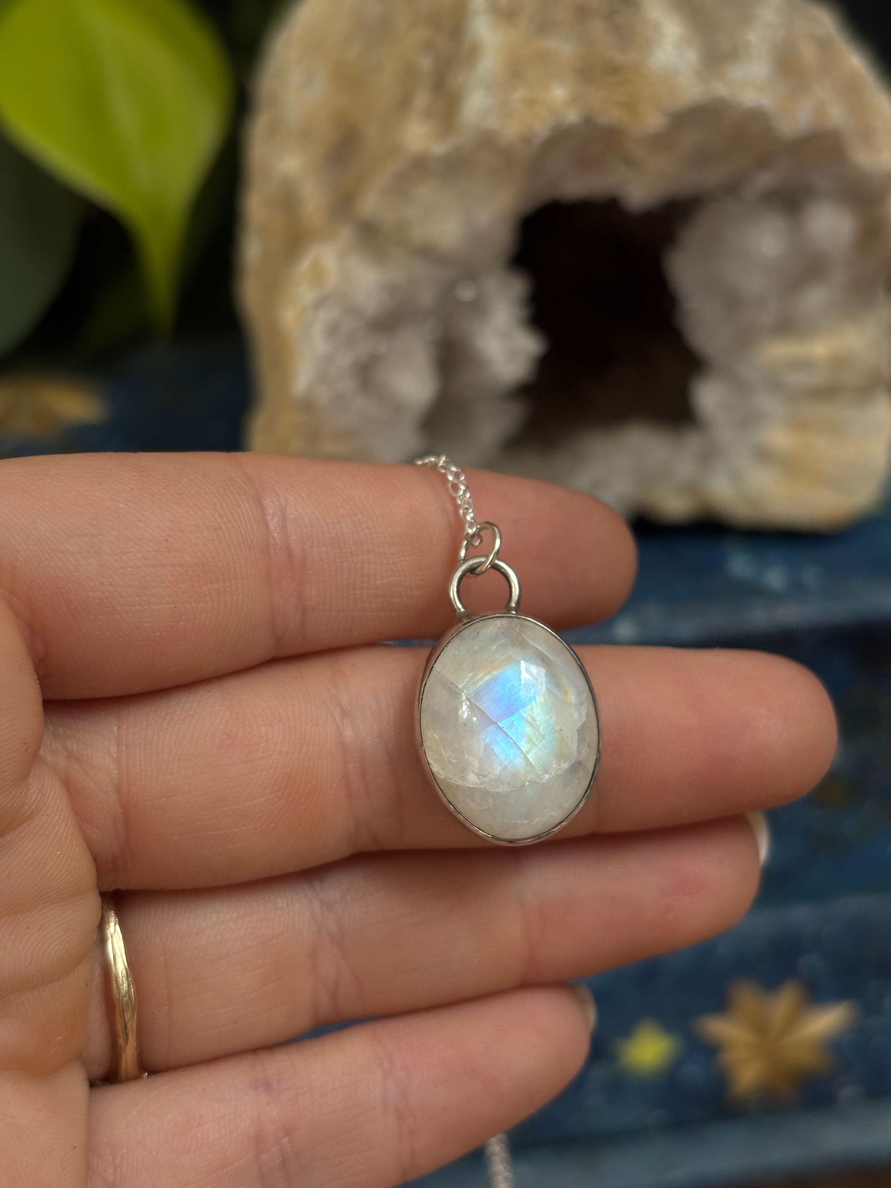Rainbow Moonstone Necklace