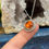 Thumbnail: Amber Twisted Border Neckalce