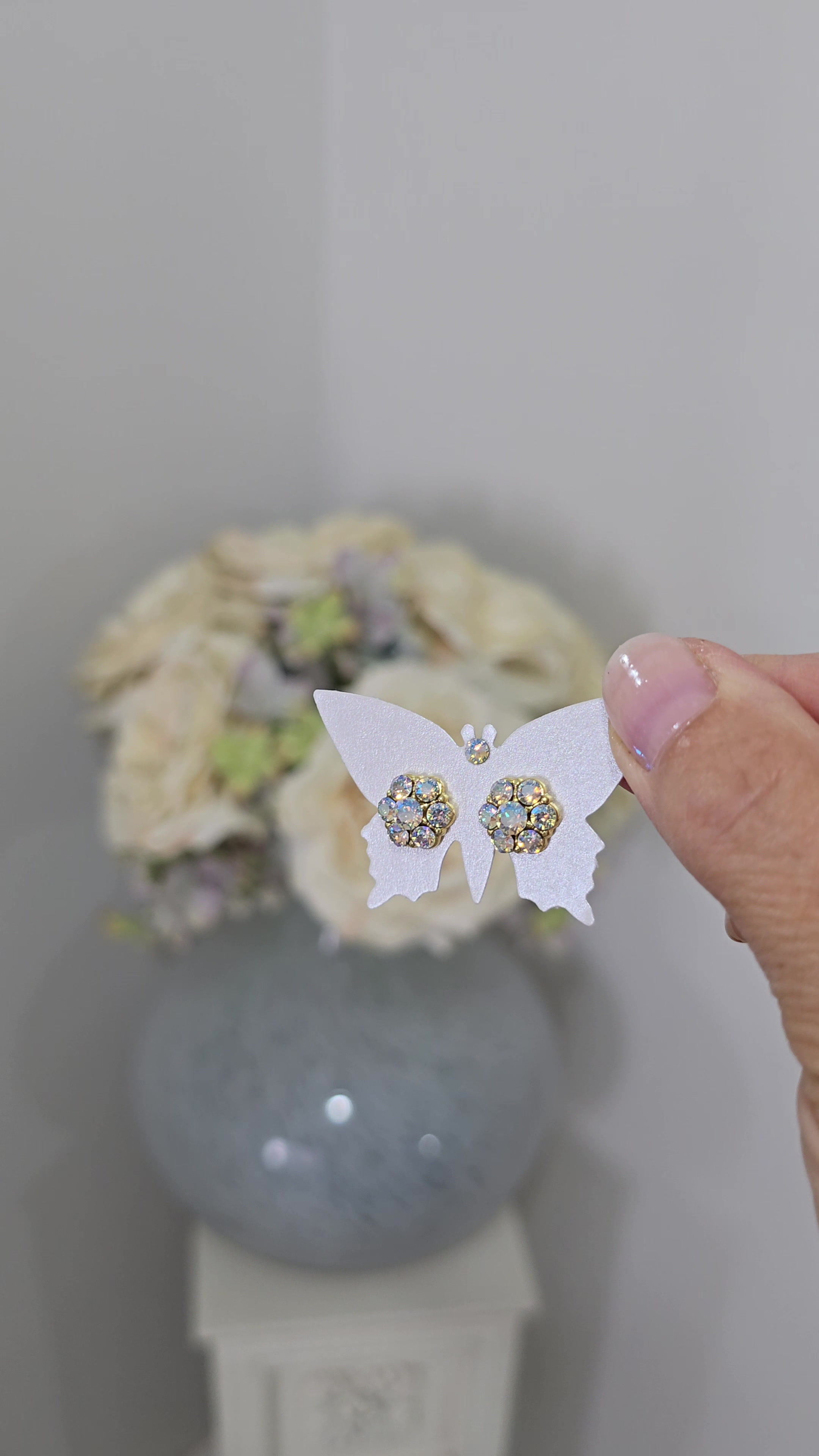 Floral Inspired Austrian Crystal Earring Studs