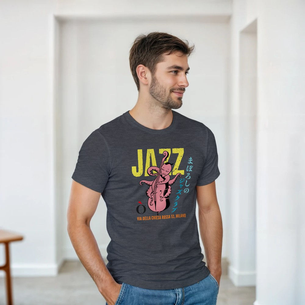 MABOROSHI Jazz Club T-Shirt – INTROBABILE Ò-ste Graphic Tee -grey