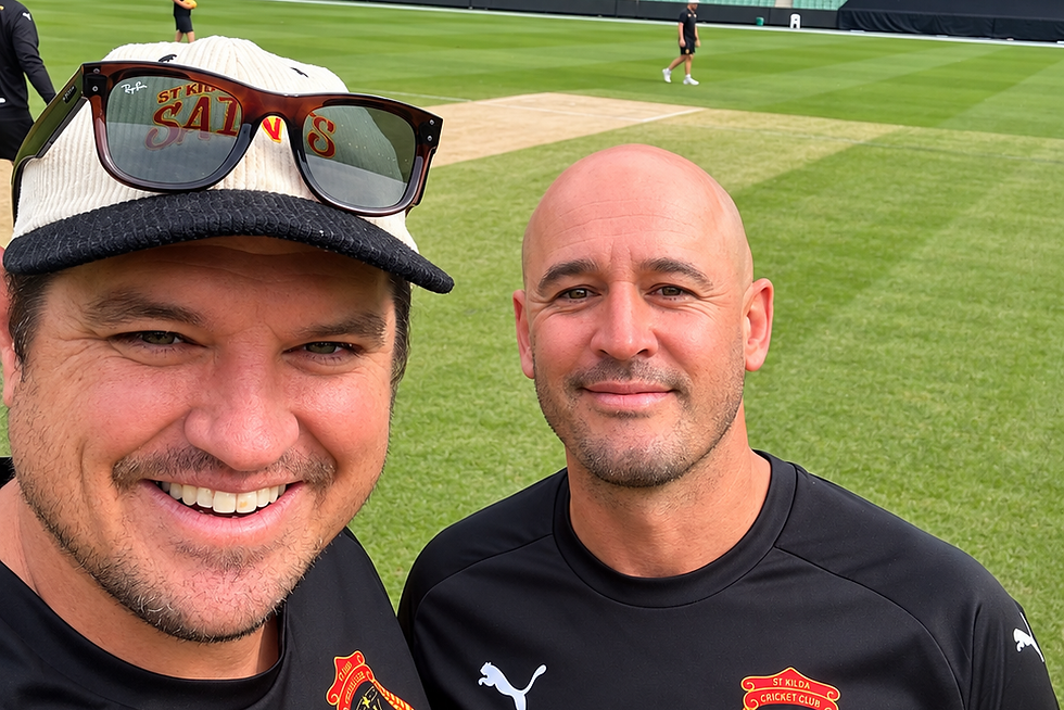 Adam Crosthwate and Simon O'brien on the MCG