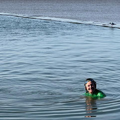 Photo of Karen swimming at Clevedon Marine Lake