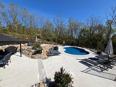 Brushed White Concrete Patio
