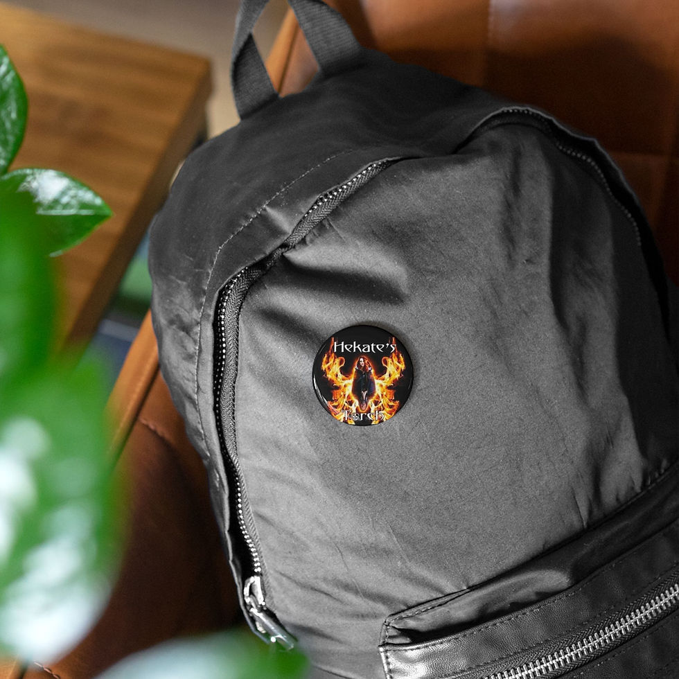 Thumbnail: Hekate's Torch Round Pins - Your Shield Against Negativity!