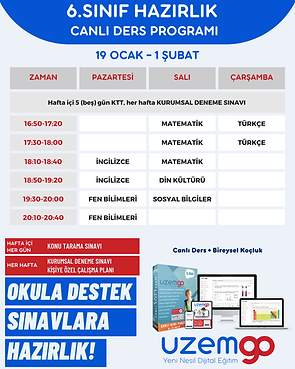 UzemGO 6.Sınıf Canlı Sömestir Kampı