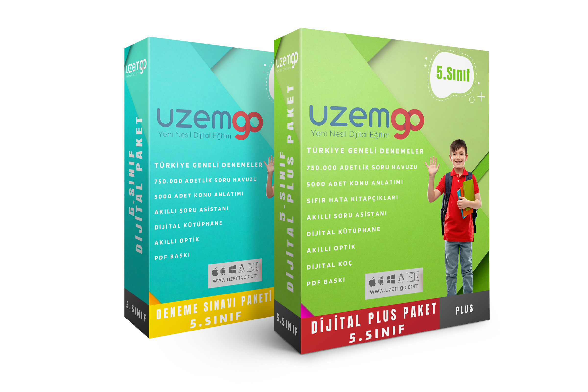 UzemGO 5.Sınıf Online Eğitim (Dijital Plus+Basılı Kitaplar) Plus Paket