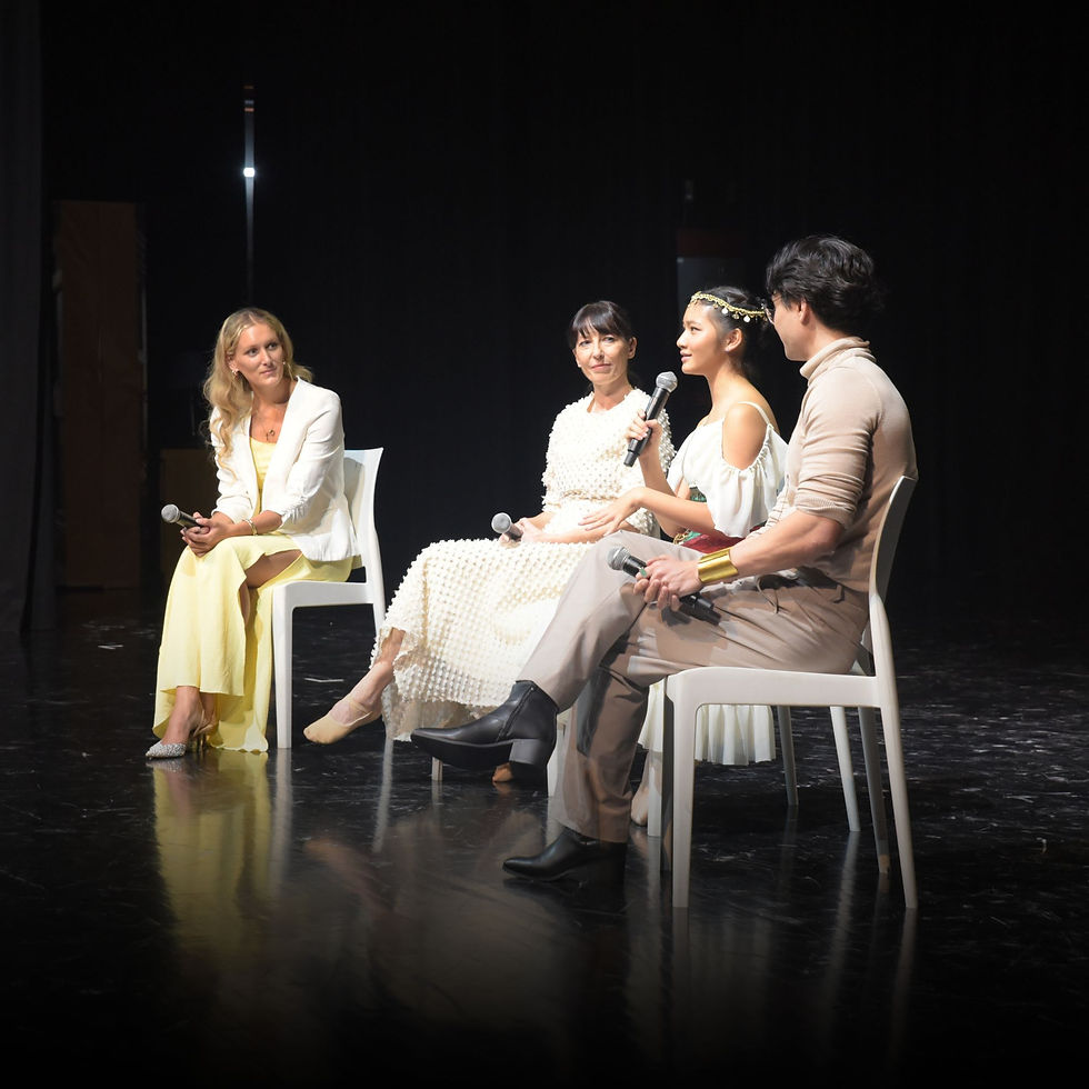 From Left to Right: Maria Sacha Khan; Mara Galeazzi; Sophia Ong; Kenny Shim in a panel discussion and Q&A.