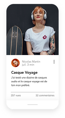 Un article de Wix affiché sur un téléphone portable.