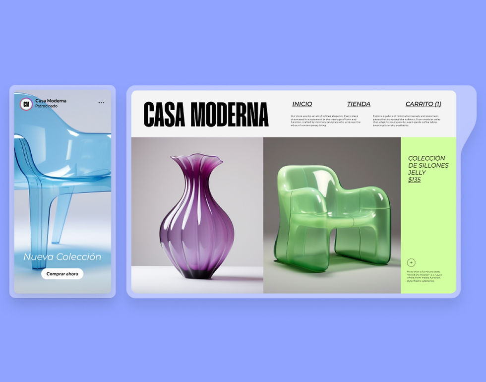 Diseño de sitios web de tiendas en línea.