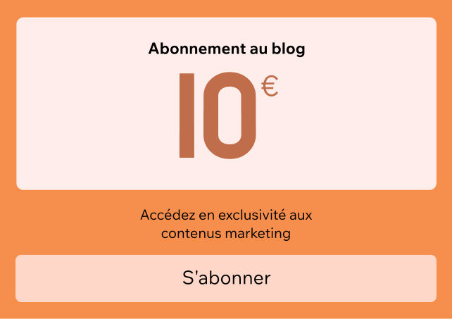 Un exemple d'offre d'abonnement payant à un blog.