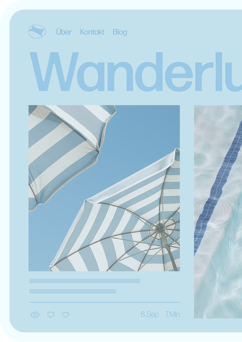 Eine Blog-Startseite, die mit Wix erstellt wurde.
