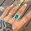 サムネイル： ~MANDALAY~ atomic blue apatite ring 