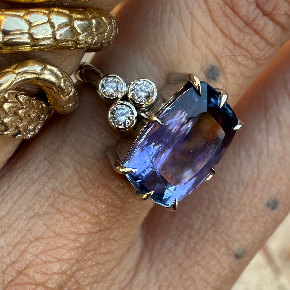 Miniature : ~SUMERIA~ very high quality tanzanite ring 
