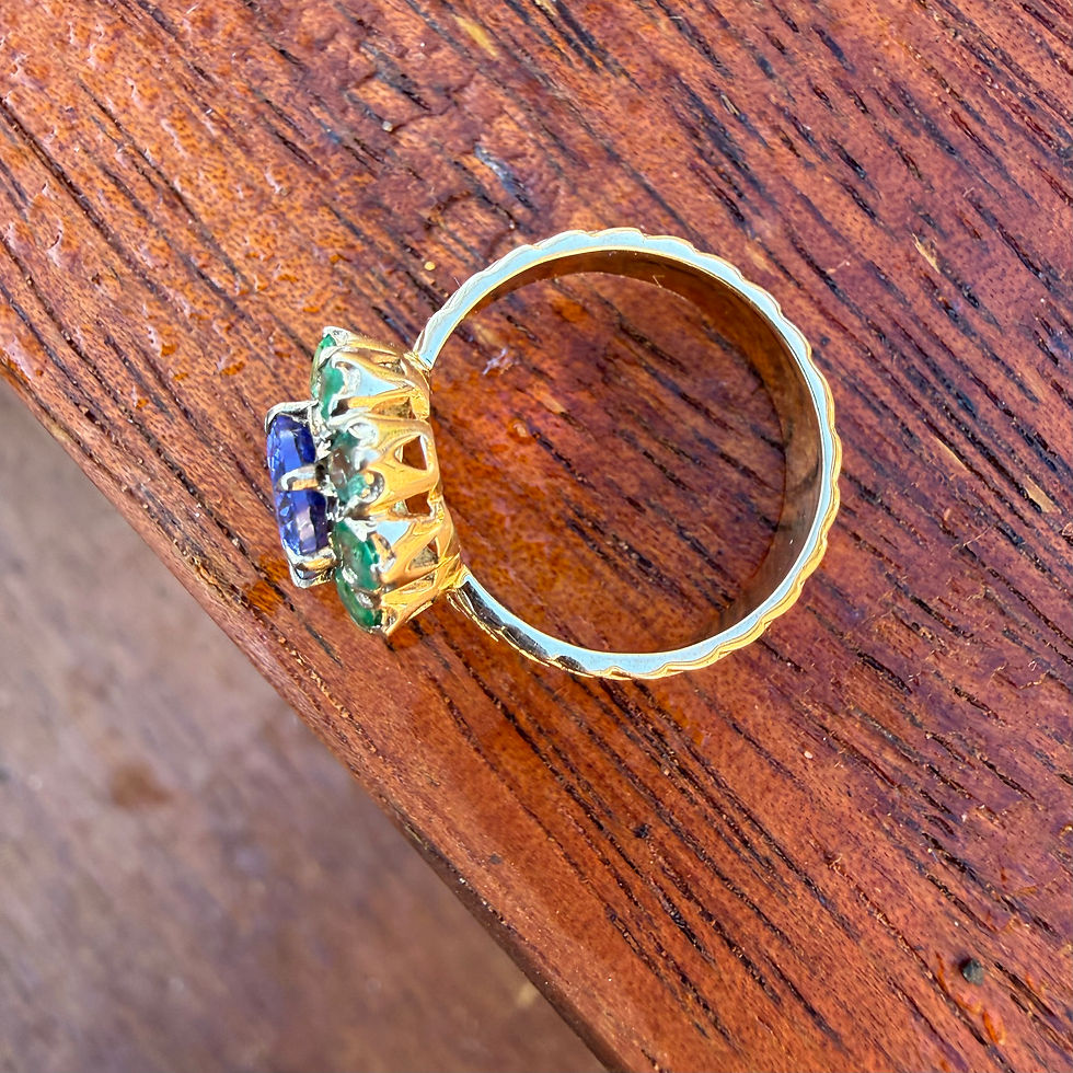 Miniatura: ~AVALON DRAGON~ Tanzanite x emeralds 