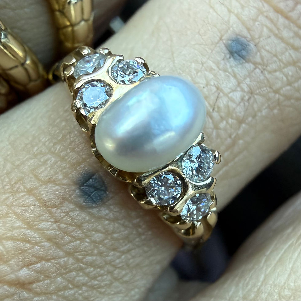 Miniature : ~ SANOBAR~ vintage Pearl x diamonds 