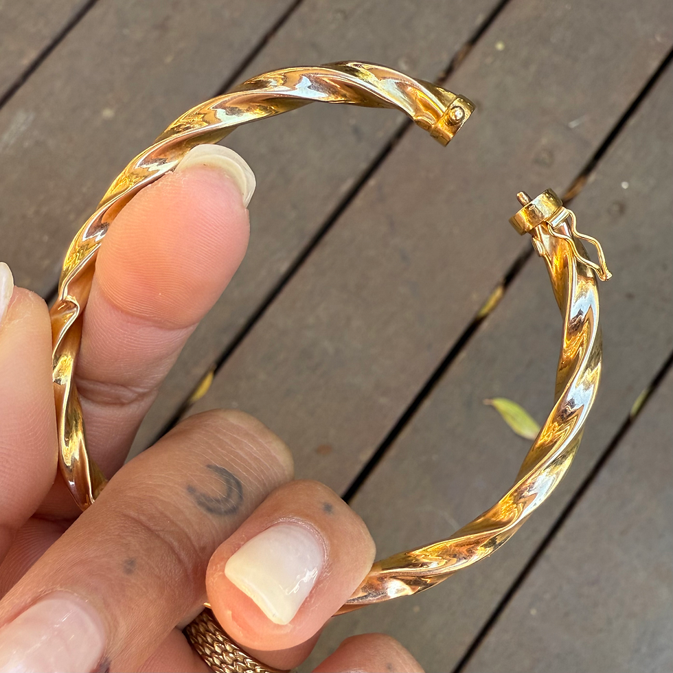 Miniatura: Vintage 9k gold bangle 