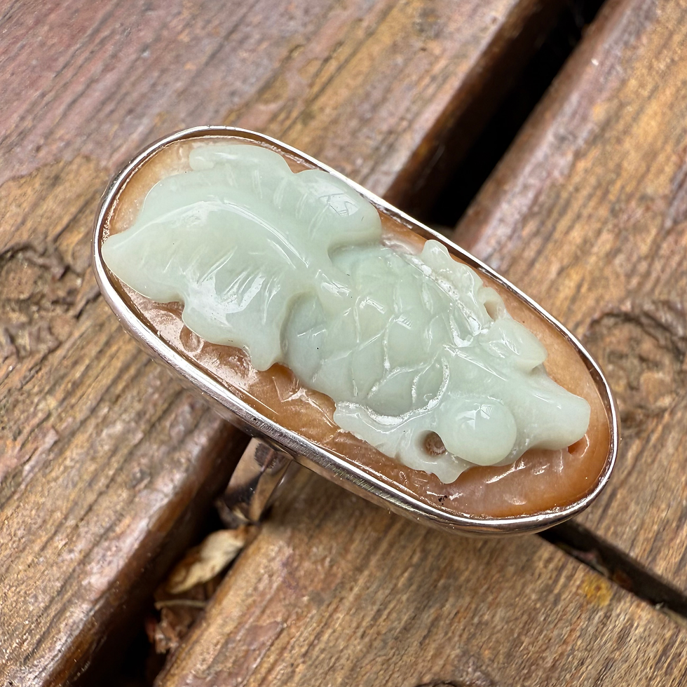 Thumbnail: ~KOHAKU~ Jade Koi ring 