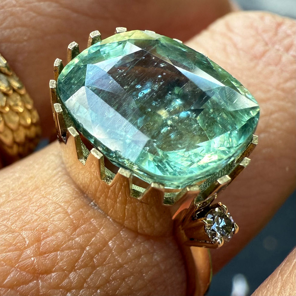 Thumbnail: ~ LIN MAZU ~ FINAL SETTING apatite diamond ring