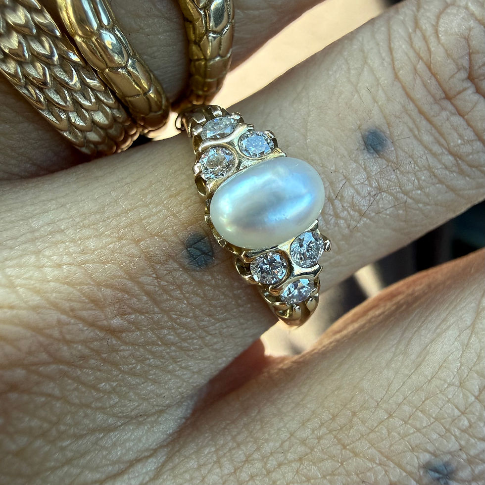 Miniature : ~ SANOBAR~ vintage Pearl x diamonds 