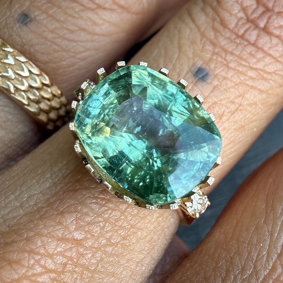 Thumbnail: ~ LIN MAZU ~ FINAL SETTING apatite diamond ring